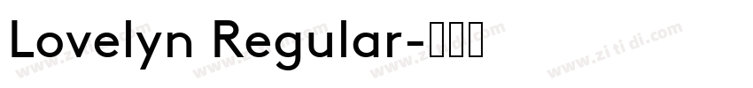 Lovelyn Regular字体转换